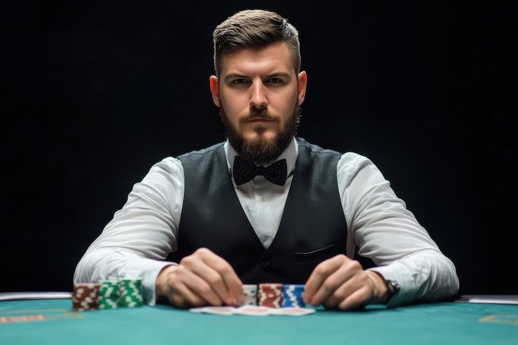 dtoto live Poker Indonesia dealer in HD broadcast studio